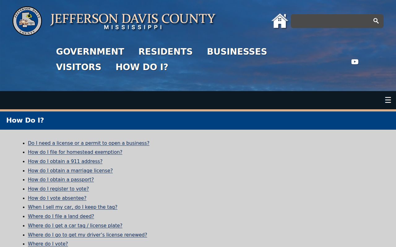 Jefferson Davis County court calendar county courthouse FAQ view
