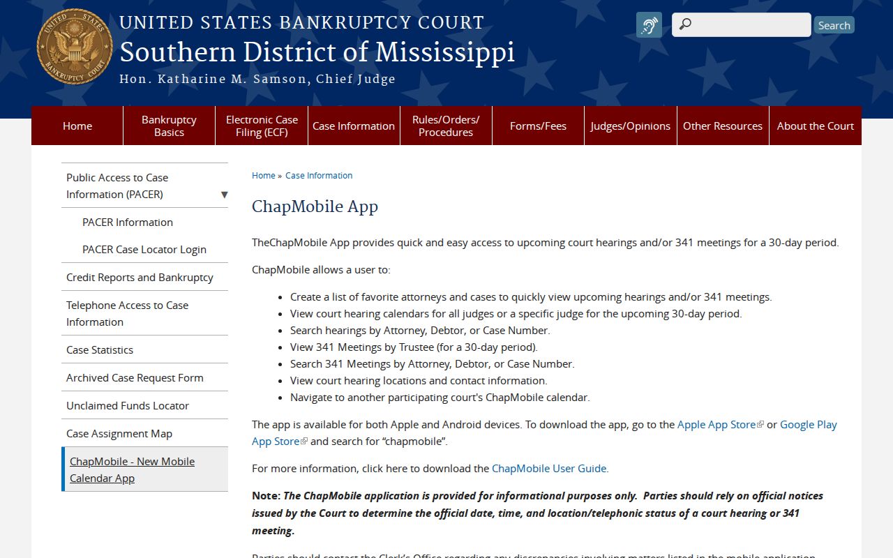 Jefferson Davis County court records federal bankruptcy calendar route