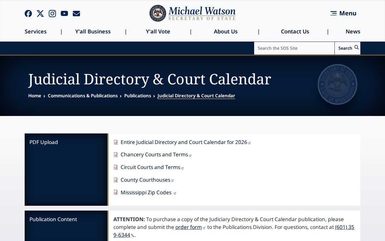 Jefferson Davis County court docket state court calendar source page